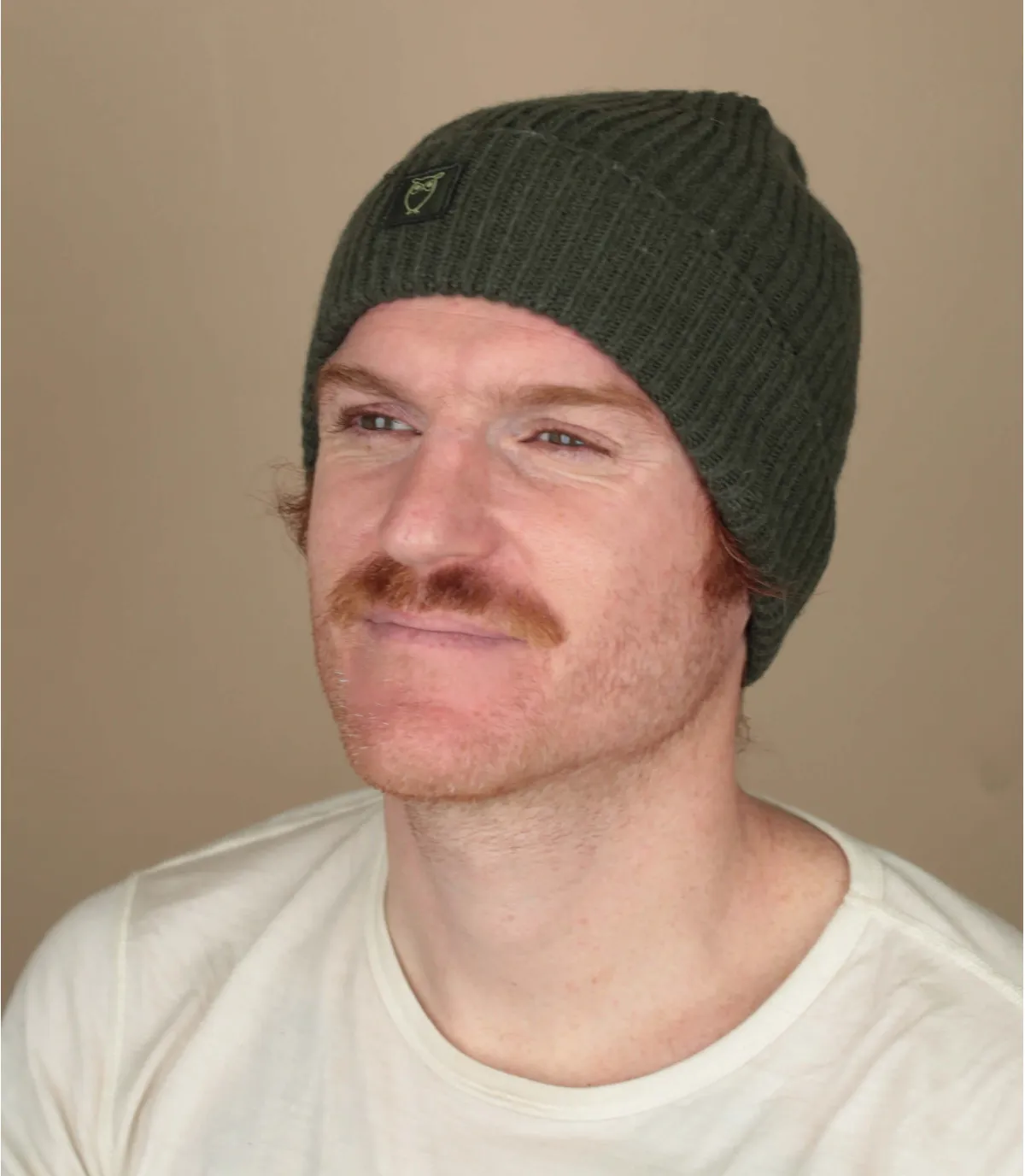     Berretto con risvolto in lana verde     High Wool Beanie forrest night     
