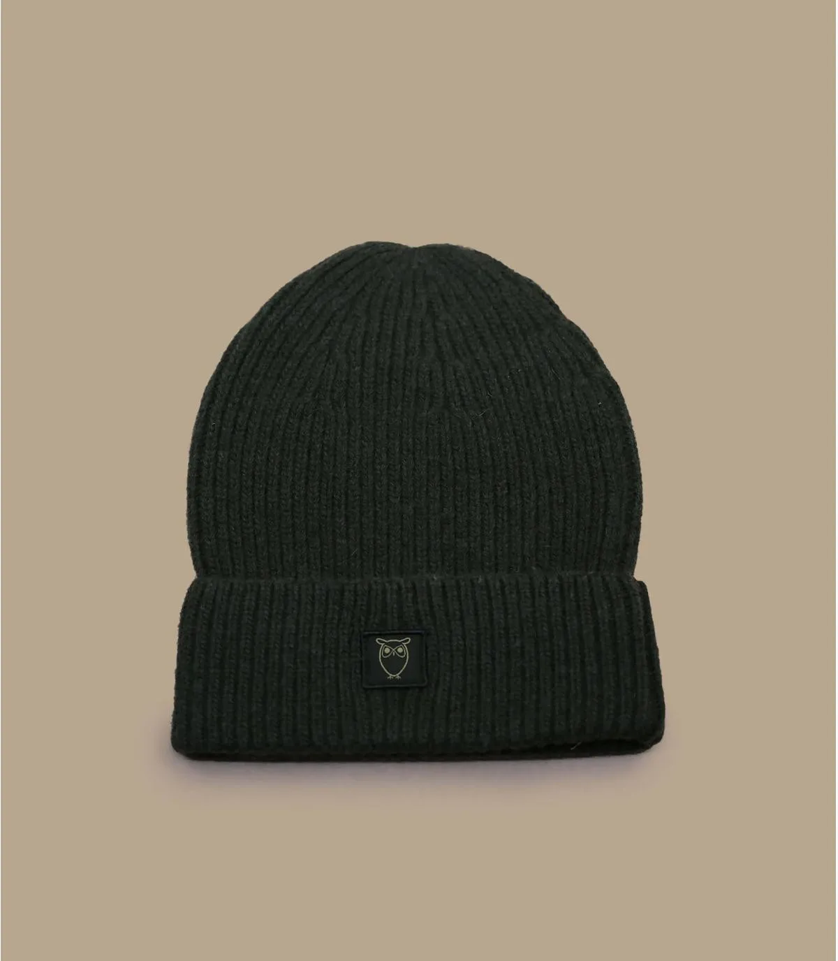     Berretto con risvolto in lana verde     High Wool Beanie forrest night     