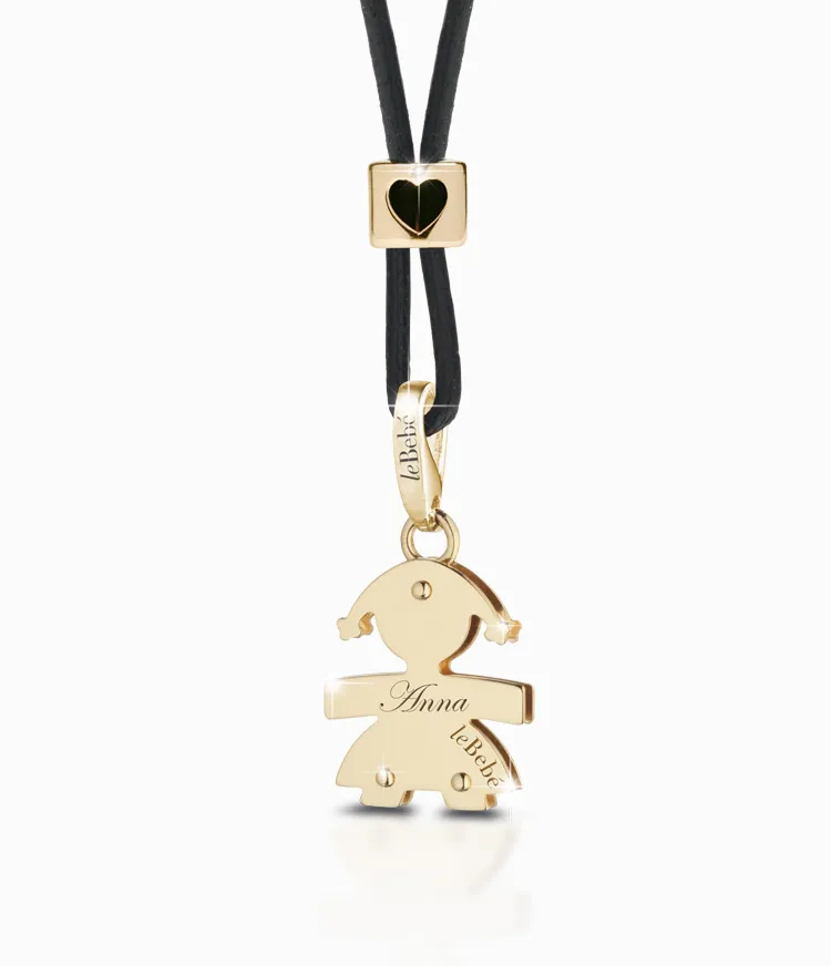 Ciondolo Le Bebè Cucciolo Bimba oro giallo LBB007